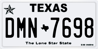 TX license plate DMN7698