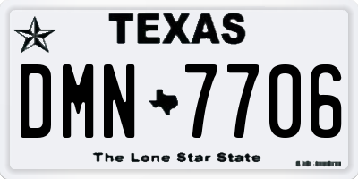 TX license plate DMN7706
