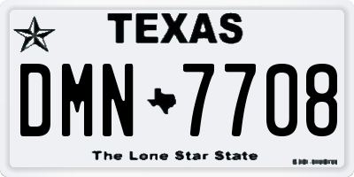 TX license plate DMN7708