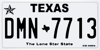 TX license plate DMN7713
