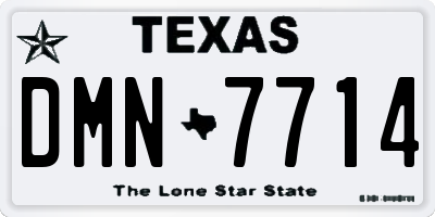 TX license plate DMN7714