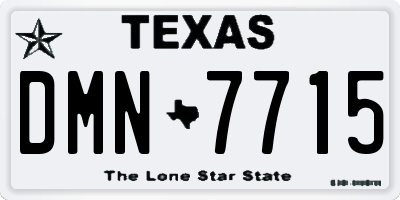 TX license plate DMN7715