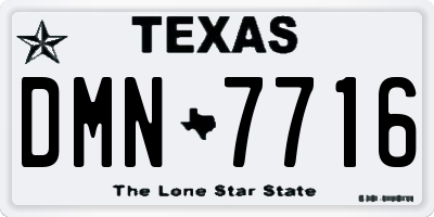 TX license plate DMN7716