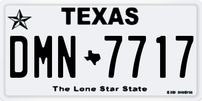 TX license plate DMN7717
