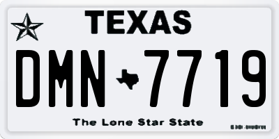 TX license plate DMN7719