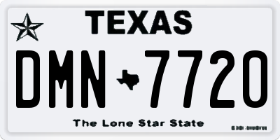 TX license plate DMN7720