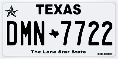 TX license plate DMN7722