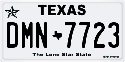 TX license plate DMN7723