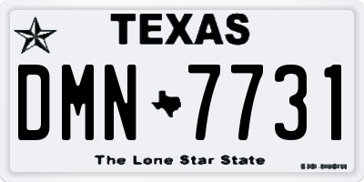 TX license plate DMN7731