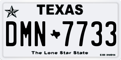 TX license plate DMN7733