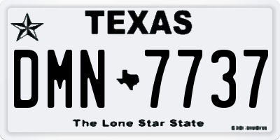 TX license plate DMN7737
