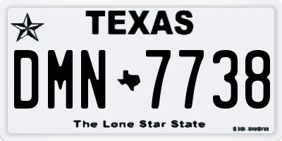 TX license plate DMN7738
