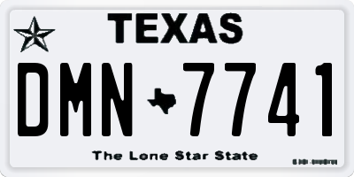 TX license plate DMN7741