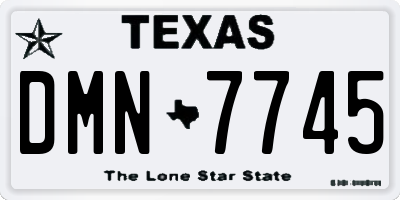 TX license plate DMN7745