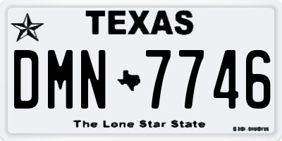 TX license plate DMN7746