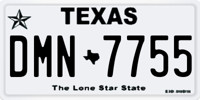 TX license plate DMN7755