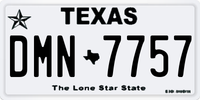 TX license plate DMN7757