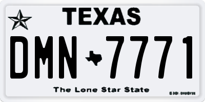 TX license plate DMN7771