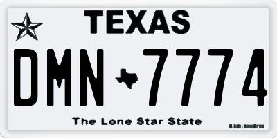 TX license plate DMN7774