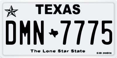 TX license plate DMN7775