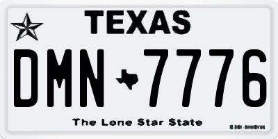 TX license plate DMN7776