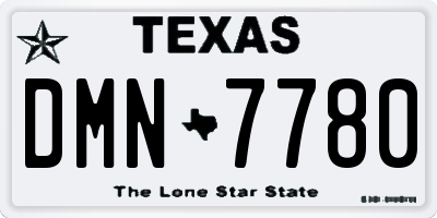 TX license plate DMN7780