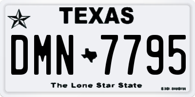 TX license plate DMN7795