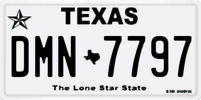 TX license plate DMN7797