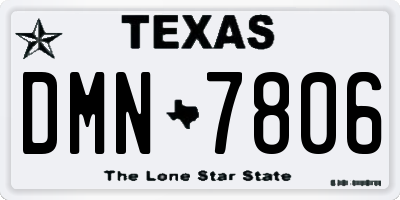 TX license plate DMN7806