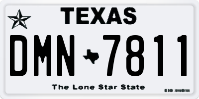 TX license plate DMN7811