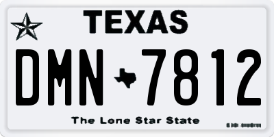 TX license plate DMN7812