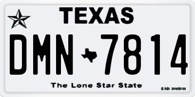 TX license plate DMN7814