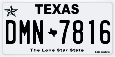 TX license plate DMN7816