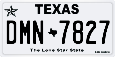 TX license plate DMN7827