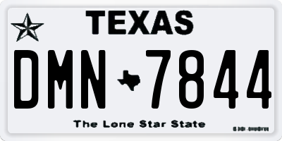 TX license plate DMN7844
