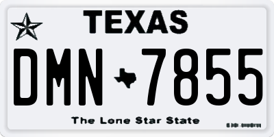 TX license plate DMN7855