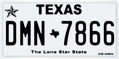 TX license plate DMN7866