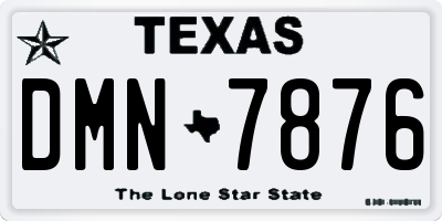 TX license plate DMN7876