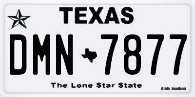 TX license plate DMN7877