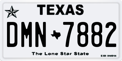 TX license plate DMN7882