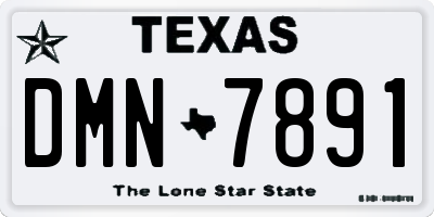 TX license plate DMN7891