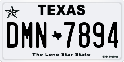 TX license plate DMN7894