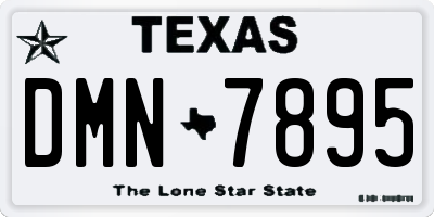 TX license plate DMN7895