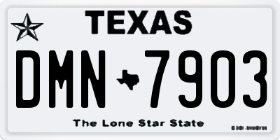 TX license plate DMN7903