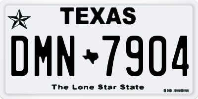TX license plate DMN7904