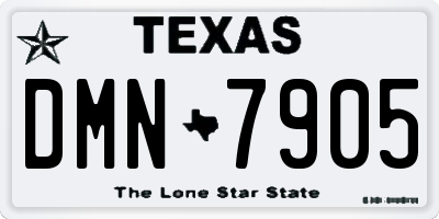 TX license plate DMN7905