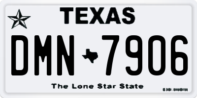 TX license plate DMN7906