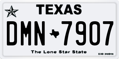TX license plate DMN7907