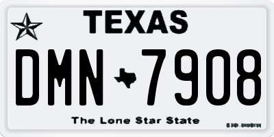TX license plate DMN7908