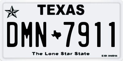 TX license plate DMN7911